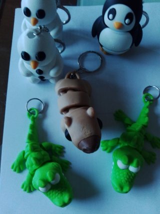 Llavero muñeco de nieve 3D económico