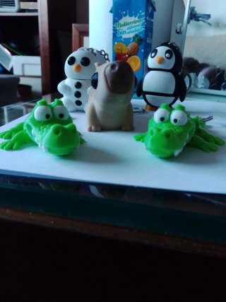 Llavero muñeco de nieve 3D económico