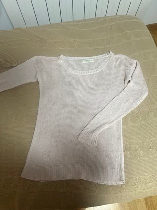 Jersey punto fino rosa palo ideal para entretiempo