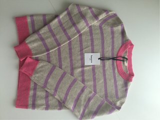 Jersey Basyco rayas beige y lila sin estrenar