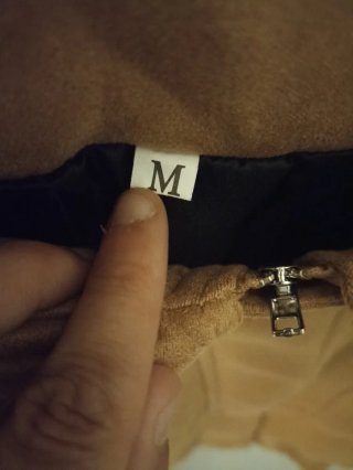 Chaqueta marrón efecto ante Talla M