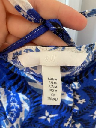 Vestido H&M Verano Azul Talla M