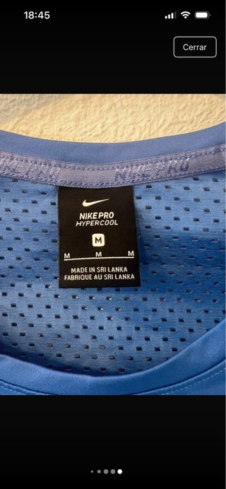 Camiseta Nike Pro manga larga azul