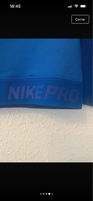 Camiseta Nike Pro manga larga azul