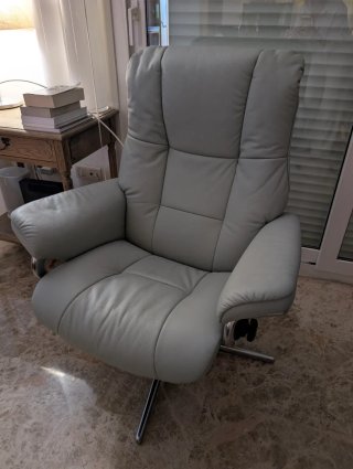 Sillón Stressless Mayfair Piel verde grisáceo Clar