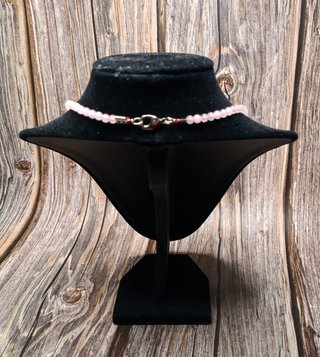 Collar de cuarzo rosa