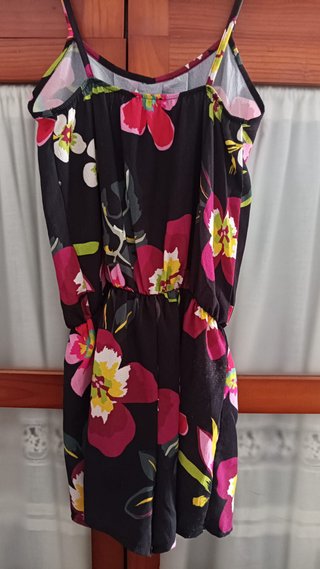 Mono corto floral negro
