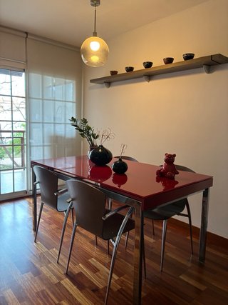 Mesa comedor cristal 1,60cm hasta 2,40cm + 4sillas