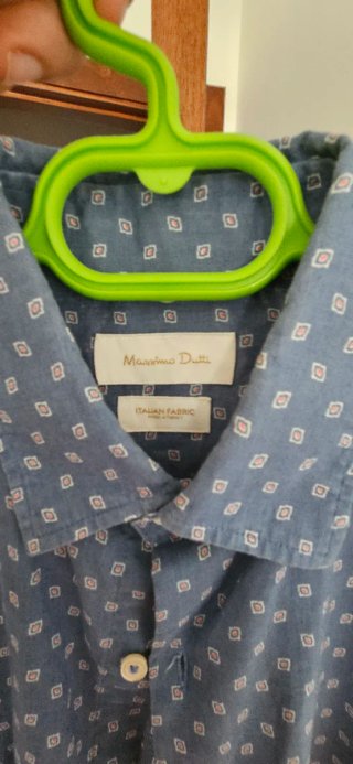 Camisa Massimo Dutti azul estampada