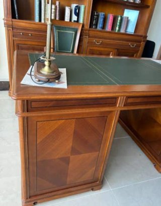 Muebles de despacho madera y cuero
