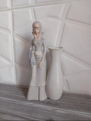 Vaso ceramica vintage damina attesa