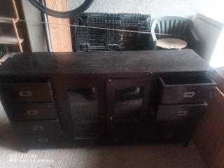 Mueble vitrina madera y cristal No envios