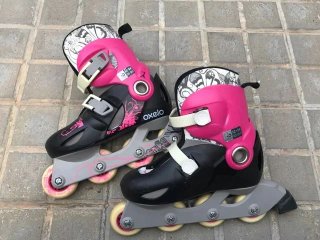 Patines Oxelo Niña T32-34 + Protecciones
