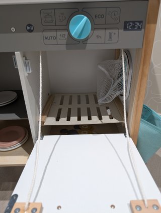 Cocinita madera infantil + set comida juguete