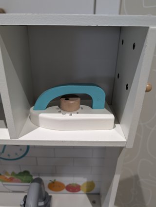 Cocinita madera infantil + set comida juguete