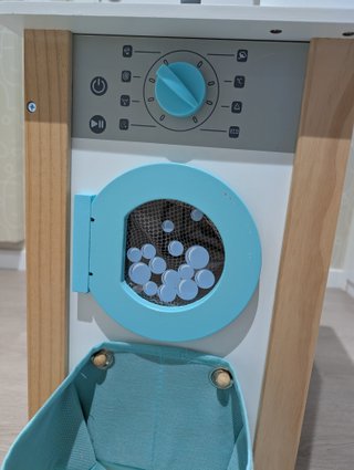 Cocinita madera infantil + set comida juguete