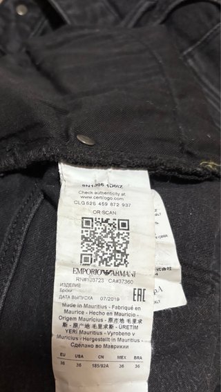 Emporio Armani Jeans Slim Fit Negro W36 L32
