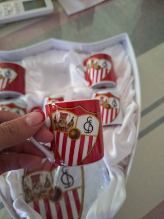 Juego 6 Tazas y Platos Sevilla F.C.
