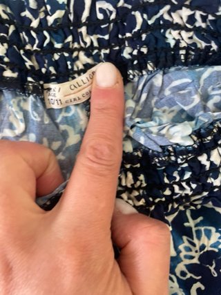 Pantaloni bambina fantasia blu