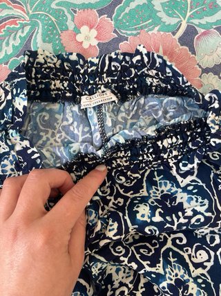 Pantaloni bambina fantasia blu