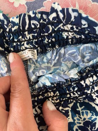 Pantaloni bambina fantasia blu
