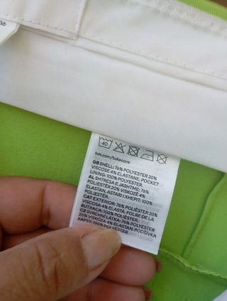 Pantalón ancho verde mujer