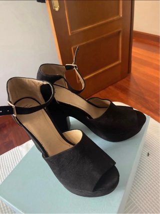 Tacones Zara Negros Plataforma