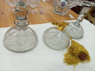 Antiguo juego tocador y perfumero vintage