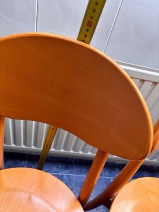 Confezione di 4 sedie in legno arancione
