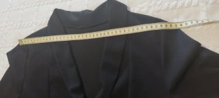 Blazer negro Bessonn mujer sin botones