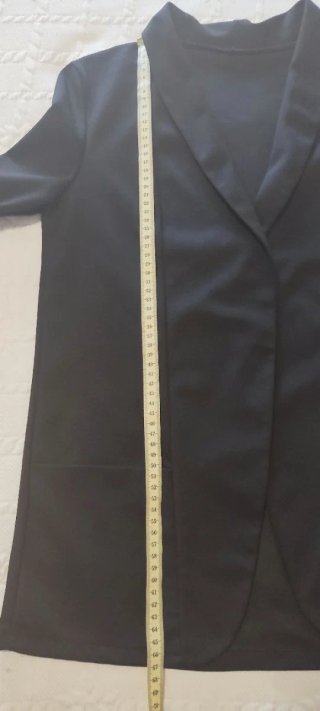 Blazer negro Bessonn mujer sin botones