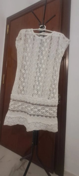 Vestido de encaje transparente talla única
