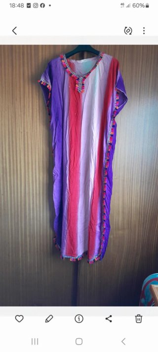 Vestido largo verano XL morado y rojo