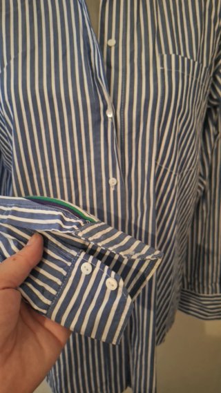 Camisa Zara Rayas Azul y Blanco