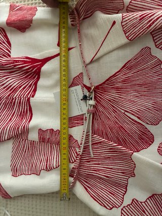 Vestido Adolfo Dominguez Estampado Hojas Rojo NUEV