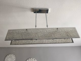 Lámpara de salón moderna cristal y metal