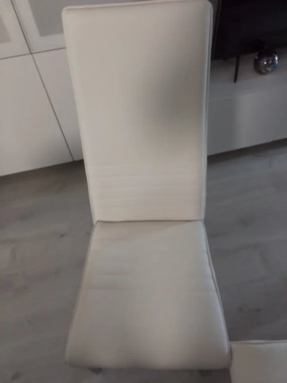 4 Sillas Comedor Piel Sintética Cromadas