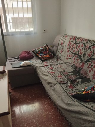Sofá de 3 plazas gris y multicolor