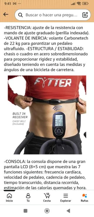 Bicicleta Spinning Fitter Premium