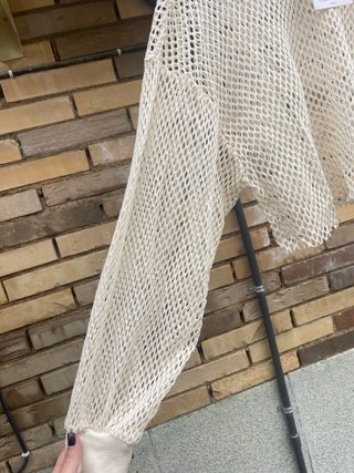 Crop top de punto rejilla NUEVO de Bershka