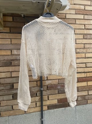 Crop top de punto rejilla NUEVO de Bershka