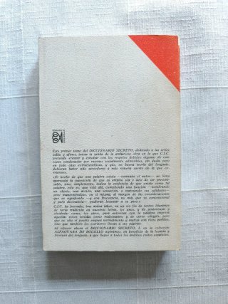 Diccionario secreto, 1 - Camilo José Cela