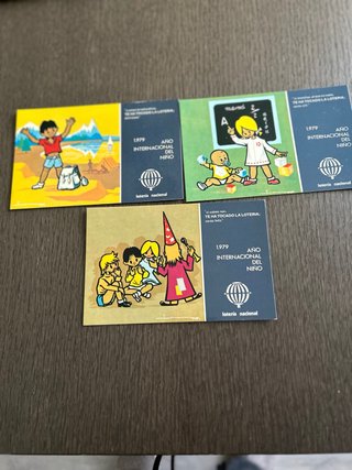Lotteria di 3 cartoline Giornata Internazionale del Bambino 1979