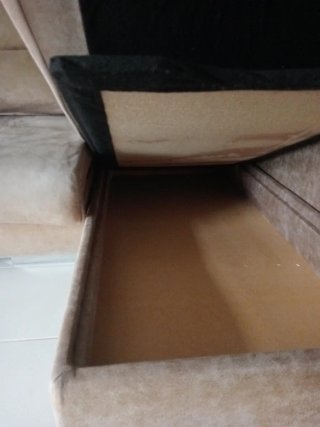 Sofá seccional beige tela