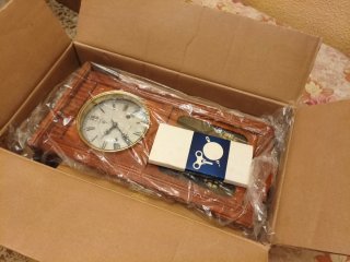 Reloj de Pared Polarís Madera y Cristal.