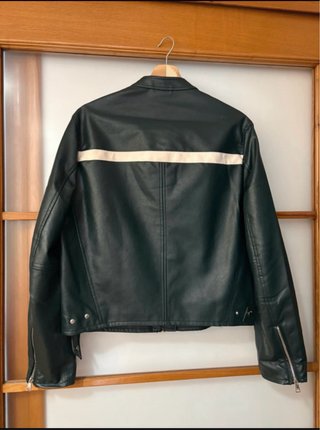 Chaqueta Biker Negra y Verde