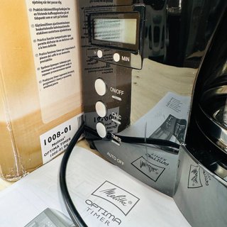 Cafetera de filtro Melitta Optima Timer negra