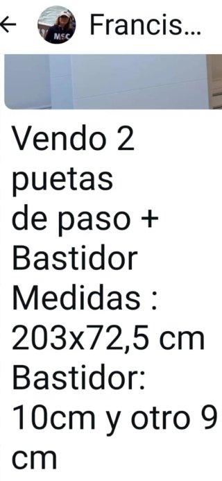 Lote 3 Puertas Madera Blancas Diseño madera buena