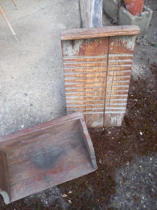 Tablas de lavar antiguas de madera