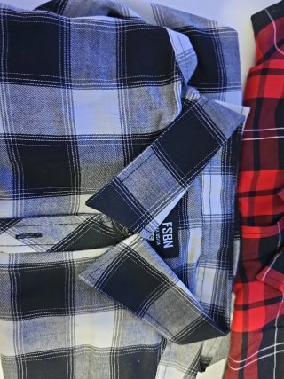Camisa FSBN Talla S Cuadros Rojo y Negro